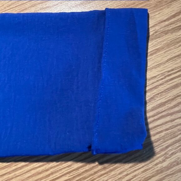 Calvin Klein Blue Blouse W/ Shoulder Epaulets and Front Pockets- Size M - Picture 2 of 8